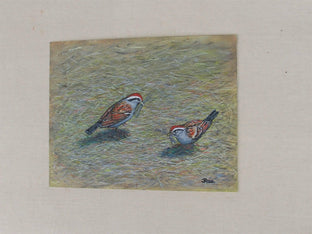 Original art for sale at UGallery.com | We'll Build a Nest Together by Jennifer Ross | $375 | acrylic painting | 11' h x 14' w | photo 2