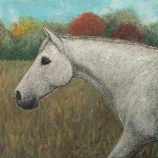 Original art for sale at UGallery.com | Kintsugi Horse - The Beautiful Changes by Jennifer Ross | $1,250 | mixed media artwork | 24' h x 24' w | photo 1
