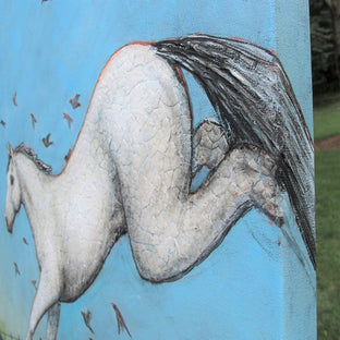 Kintsugi Horse - The Flying Lesson by Jennifer Ross |  Side View of Artwork 