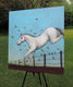Original art for sale at UGallery.com | Kintsugi Horse - The Flying Lesson by Jennifer Ross | $1,600 | mixed media artwork | 30' h x 28' w | thumbnail 3