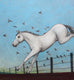Original art for sale at UGallery.com | Kintsugi Horse - The Flying Lesson by Jennifer Ross | $1,600 | mixed media artwork | 30' h x 28' w | thumbnail 1