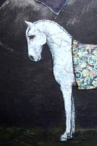 Kintsugi Horse-Your Mountain Is Waiting by Jennifer Ross |   Closeup View of Artwork 