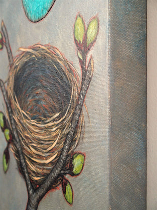 Original art for sale at UGallery.com | Old Growth, New Beginnings by Jennifer Ross | $475 | mixed media artwork | 14' h x 11' w | photo 2