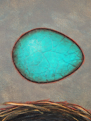 Original art for sale at UGallery.com | Old Growth, New Beginnings by Jennifer Ross | $475 | mixed media artwork | 14' h x 11' w | photo 4
