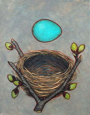 Original art for sale at UGallery.com | Old Growth, New Beginnings by Jennifer Ross | $475 | mixed media artwork | 14' h x 11' w | photo 1