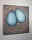 Original art for sale at UGallery.com | We Really Like to Stay in the Nest by Jennifer Ross | $2,200 | mixed media artwork | 38' h x 36' w | thumbnail 3