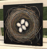 Original art for sale at UGallery.com | Anna's Nest - A Light Unto Ourselves by Jennifer Ross | $1,150 | oil painting | 20' h x 20' w | thumbnail 3