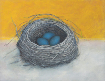 oil painting by Jennifer Ross titled Home Is like the Robin's Nest
