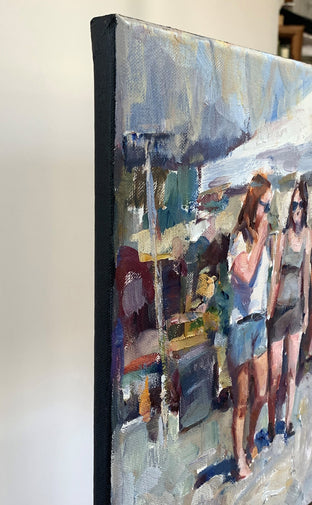 Original art for sale at UGallery.com | French Market by Jerry Salinas | $825 | oil painting | 12' h x 24' w | photo 2