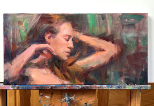 Original art for sale at UGallery.com | Grace by Jerry Salinas | $925 | oil painting | 12' h x 24' w | photo 3