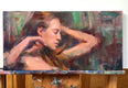 Original art for sale at UGallery.com | Grace by Jerry Salinas | $925 | oil painting | 12' h x 24' w | thumbnail 3