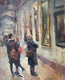 Original art for sale at UGallery.com | Lunch at the Louvre by Jerry Salinas | $850 | oil painting | 20' h x 16' w | thumbnail 1