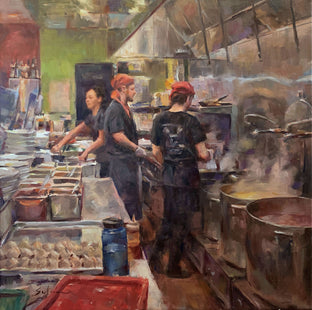 Original art for sale at UGallery.com | Ramen House by Jerry Salinas | $1,350 | oil painting | 20' h x 20' w | photo 1