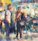 Original art for sale at UGallery.com | Should We Buy It? by Jerry Salinas | $850 | oil painting | 16' h x 20' w | thumbnail 4