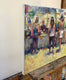 Original art for sale at UGallery.com | Sunny Market by Jerry Salinas | $850 | oil painting | 12' h x 24' w | thumbnail 2
