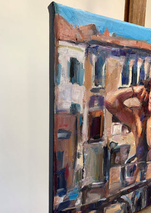 Original art for sale at UGallery.com | Venice Beauty by Jerry Salinas | $600 | oil painting | 14' h x 14' w | photo 2