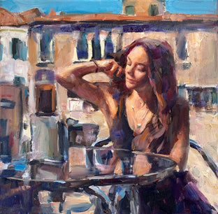 Original art for sale at UGallery.com | Venice Beauty by Jerry Salinas | $600 | oil painting | 14' h x 14' w | photo 1