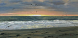 Original art for sale at UGallery.com | A Flock of Seagulls by Jesse Aldana | $725 | oil painting | 12' h x 24' w | thumbnail 1
