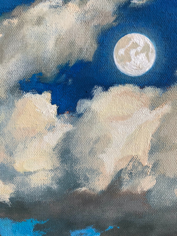 Evening over Palisades Park by Jesse Aldana |  Closeup View of Artwork 