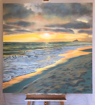 Original art for sale at UGallery.com | Glitter by Jesse Aldana | $5,200 | oil painting | 48' h x 48' w | photo 4