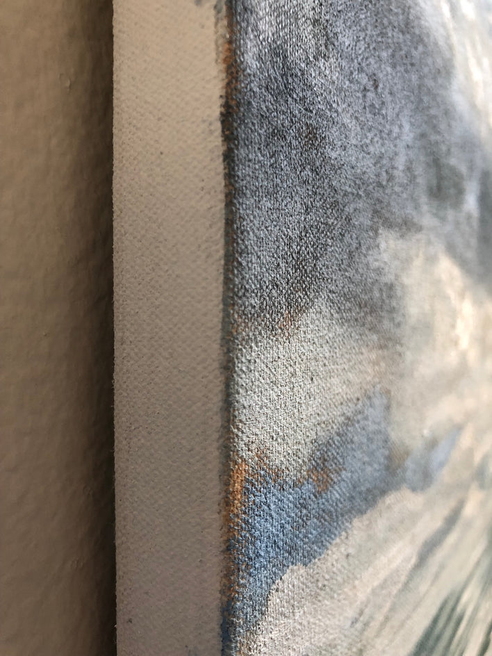 Making Tracks by Jesse Aldana |  Side View of Artwork 