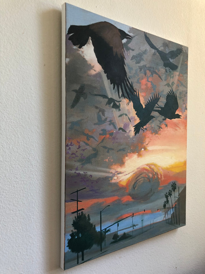 Murder@Sunset by Jesse Aldana |  Side View of Artwork 