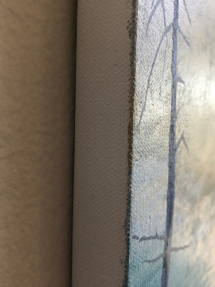 Redwoods on a Foggy Coast by Jesse Aldana |  Side View of Artwork 