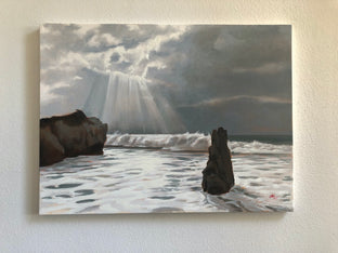 Original art for sale at UGallery.com | Rising Tide by Jesse Aldana | $950 | oil painting | 18' h x 24' w | photo 3