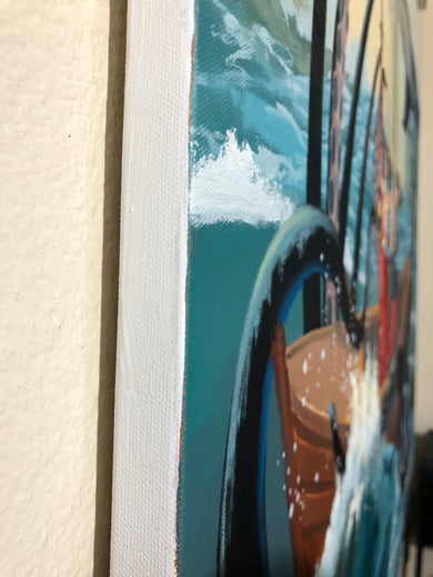 The Angry Sea - Special Commission by Jesse Aldana |  Side View of Artwork 