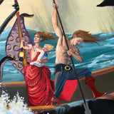 Original art for sale at UGallery.com | The Angry Sea - Special Commission by Jesse Aldana | $4,600 | oil painting | 36' h x 48' w | thumbnail 4