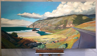 Original art for sale at UGallery.com | The Green Sea by Jesse Aldana | $5,600 | oil painting | 36' h x 72' w | photo 3