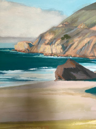 Original art for sale at UGallery.com | The Green Sea by Jesse Aldana | $5,600 | oil painting | 36' h x 72' w | photo 4