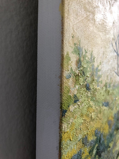 Willows Winding on a Creek by Jesse Aldana |  Side View of Artwork 