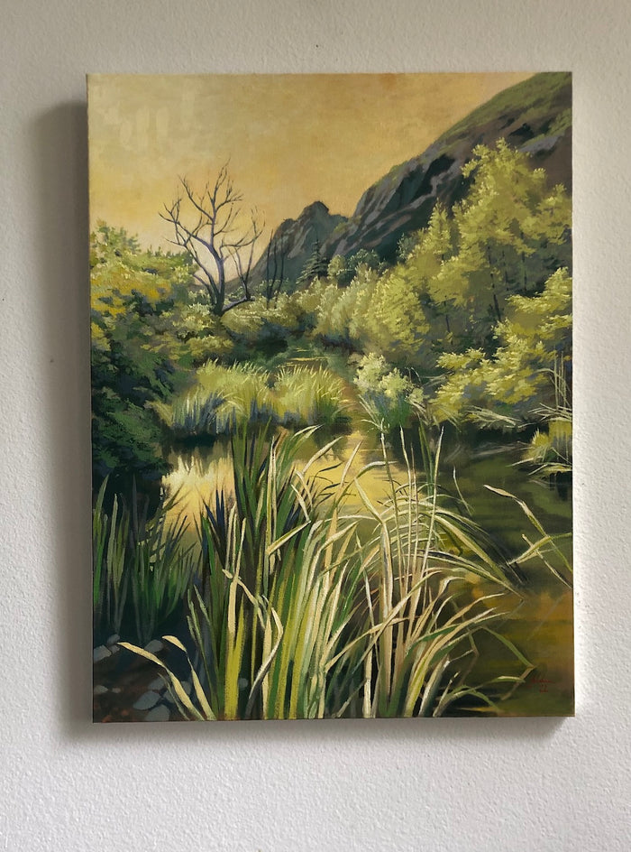 Willows Winding on a Creek by Jesse Aldana |  Context View of Artwork 