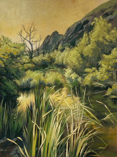Willows Winding on a Creek by Jesse Aldana |  Artwork Main Image 