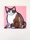 Original art for sale at UGallery.com | Big Kitty by Jessica JH Roller | $450 | acrylic painting | 12' h x 12' w | thumbnail 3