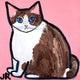 Original art for sale at UGallery.com | Big Kitty by Jessica JH Roller | $450 | acrylic painting | 12' h x 12' w | thumbnail 1