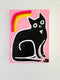 Original art for sale at UGallery.com | Black Cat with Fruit Stripe by Jessica JH Roller | $375 | acrylic painting | 16' h x 12' w | thumbnail 3