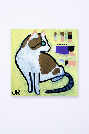 Cat on Light Yellow by Jessica JH Roller |  Context View of Artwork 