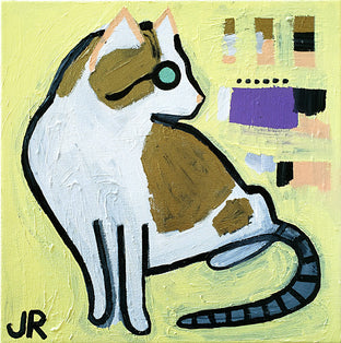 Cat on Light Yellow by Jessica JH Roller |  Artwork Main Image 