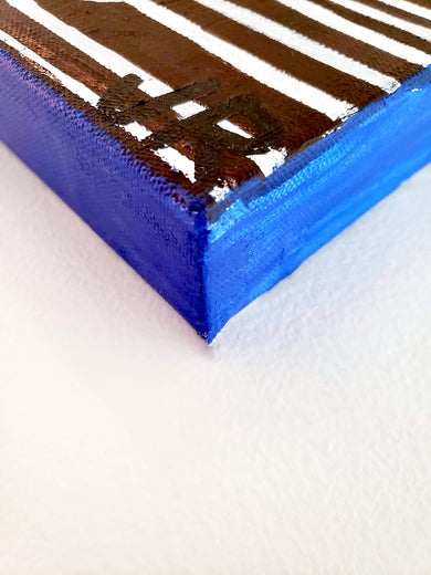 Cat with Plant by Jessica JH Roller |  Side View of Artwork 