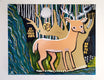 Original art for sale at UGallery.com | Deer, Squirrel, Waterfall by Jessica JH Roller | $875 | acrylic painting | 24' h x 30' w | thumbnail 3