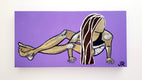 Original art for sale at UGallery.com | Eight-Angle Pose by Jessica JH Roller | $750 | acrylic painting | 12' h x 24' w | thumbnail 3