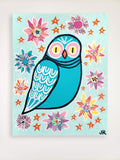 Original art for sale at UGallery.com | Floridian Owl by Jessica JH Roller | $500 | acrylic painting | 20' h x 16' w | thumbnail 3