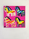Original art for sale at UGallery.com | Four Rainbow Ponies by Jessica JH Roller | $375 | acrylic painting | 12' h x 12' w | thumbnail 3