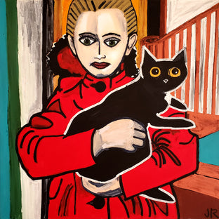 Original art for sale at UGallery.com | Girl in a Red Coat by Jessica JH Roller | $1,025 | acrylic painting | 20' h x 20' w | photo 1