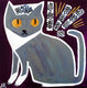 Original art for sale at UGallery.com | Gray Cat by Jessica JH Roller | $300 | acrylic painting | 12' h x 12' w | thumbnail 1