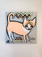 Original art for sale at UGallery.com | Kitten on Peach by Jessica JH Roller | $275 | acrylic painting | 10' h x 10' w | thumbnail 3