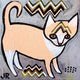 Original art for sale at UGallery.com | Kitten on Peach by Jessica JH Roller | $275 | acrylic painting | 10' h x 10' w | thumbnail 1