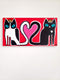 Original art for sale at UGallery.com | Love Cats by Jessica JH Roller | $500 | acrylic painting | 12' h x 24' w | thumbnail 3